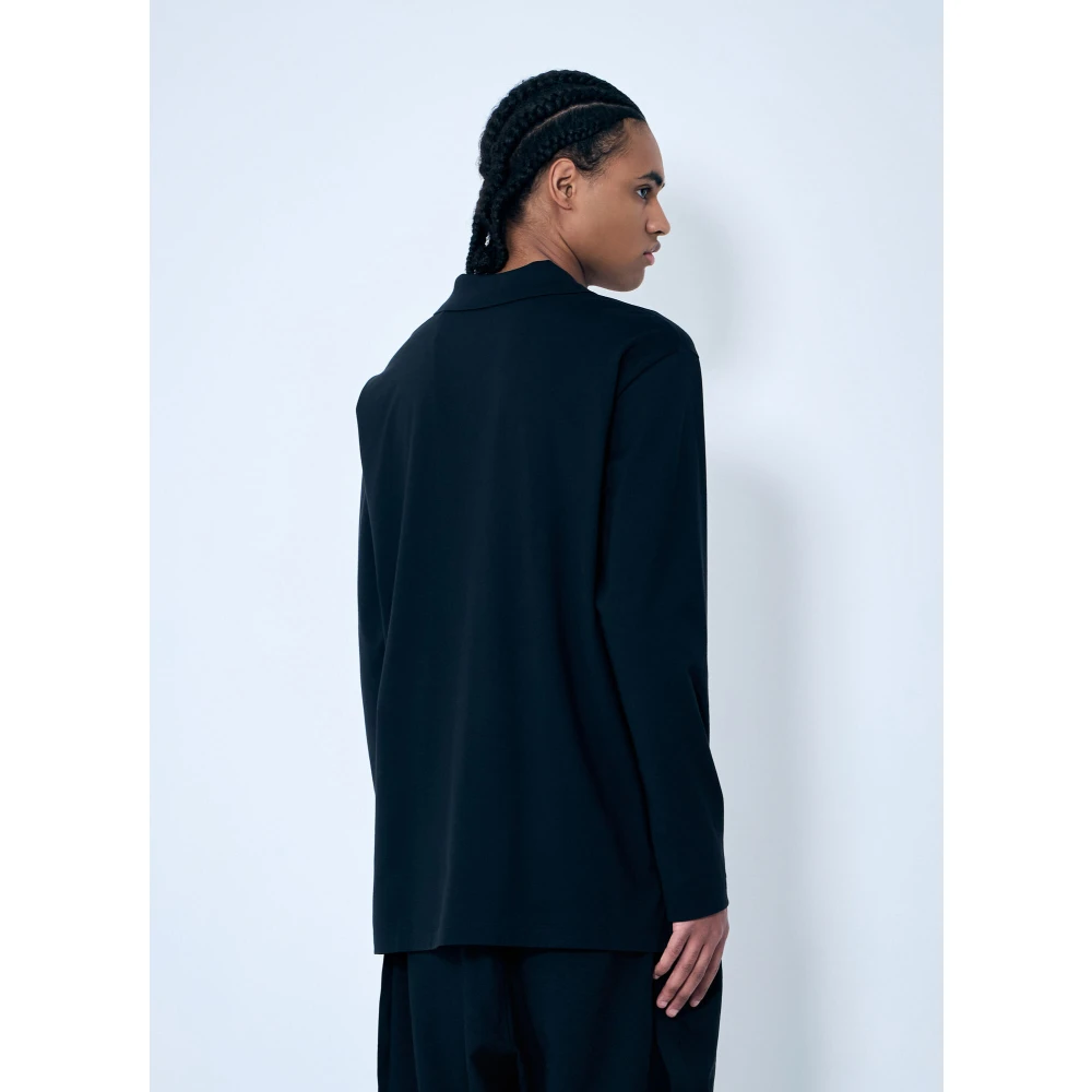 Y-3 Polo Shirt met Logo Print Black Heren