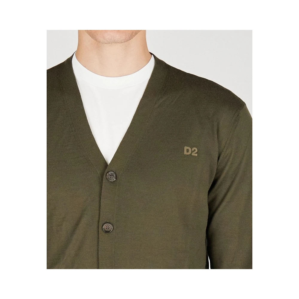 Dsquared2 Stijlvolle Cardigan voor Mannen Green Heren