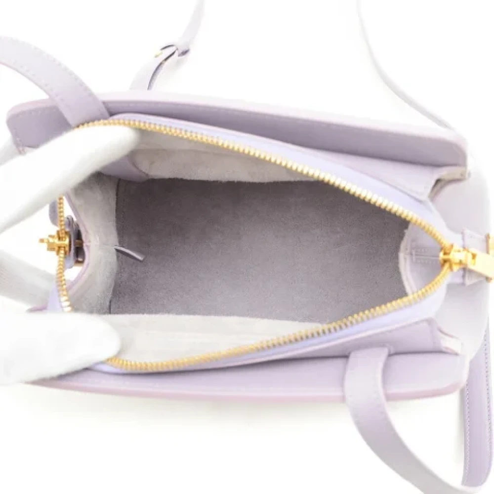 Celine Vintage Pre-owned Leather celine-bags Purple Dames