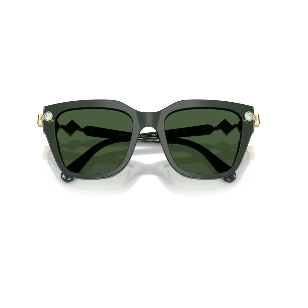 Swarovski Women's Green Sunglasses, 53 Mm, Occhiali Da Sole