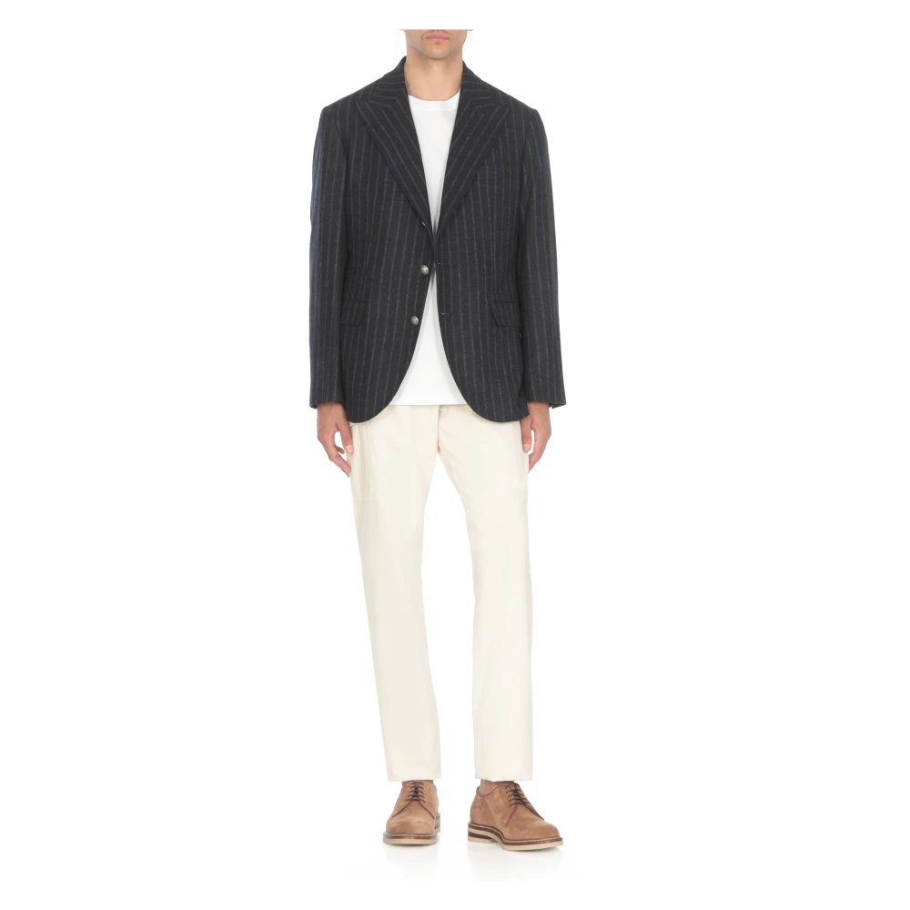 BRUNELLO CUCINELLI Wit Katoenen T-shirt Ronde Hals Korte Mouw White Heren