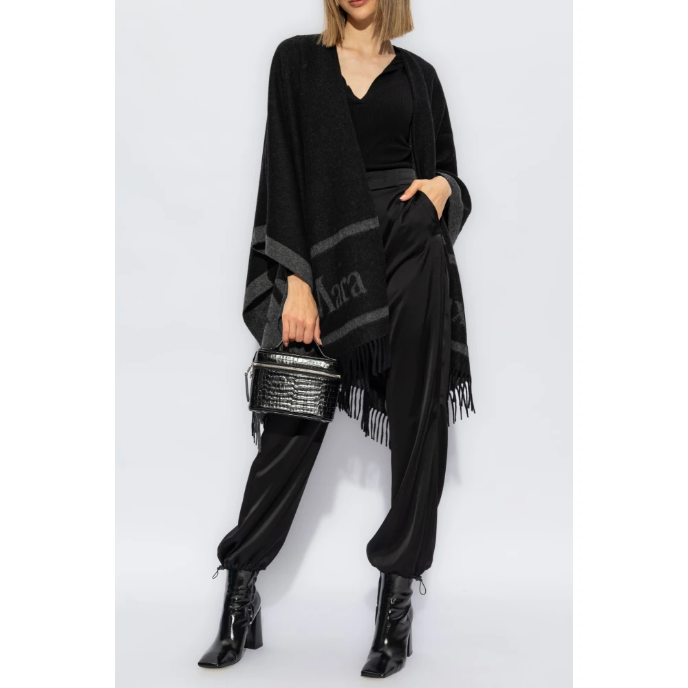 Max Mara Poncho Hilde Black Dames