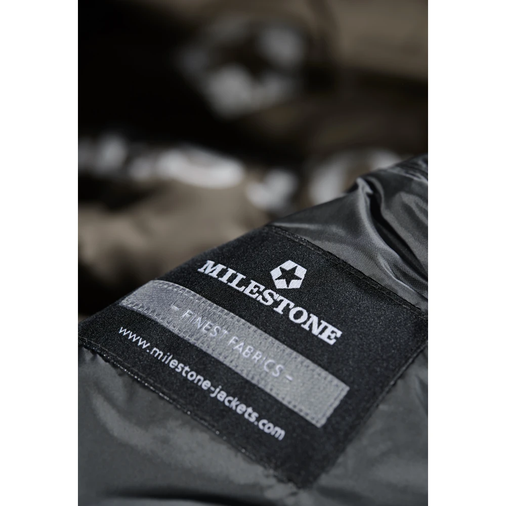 Milestone Waterdichte donsjas met afneembare capuchon Gray Heren