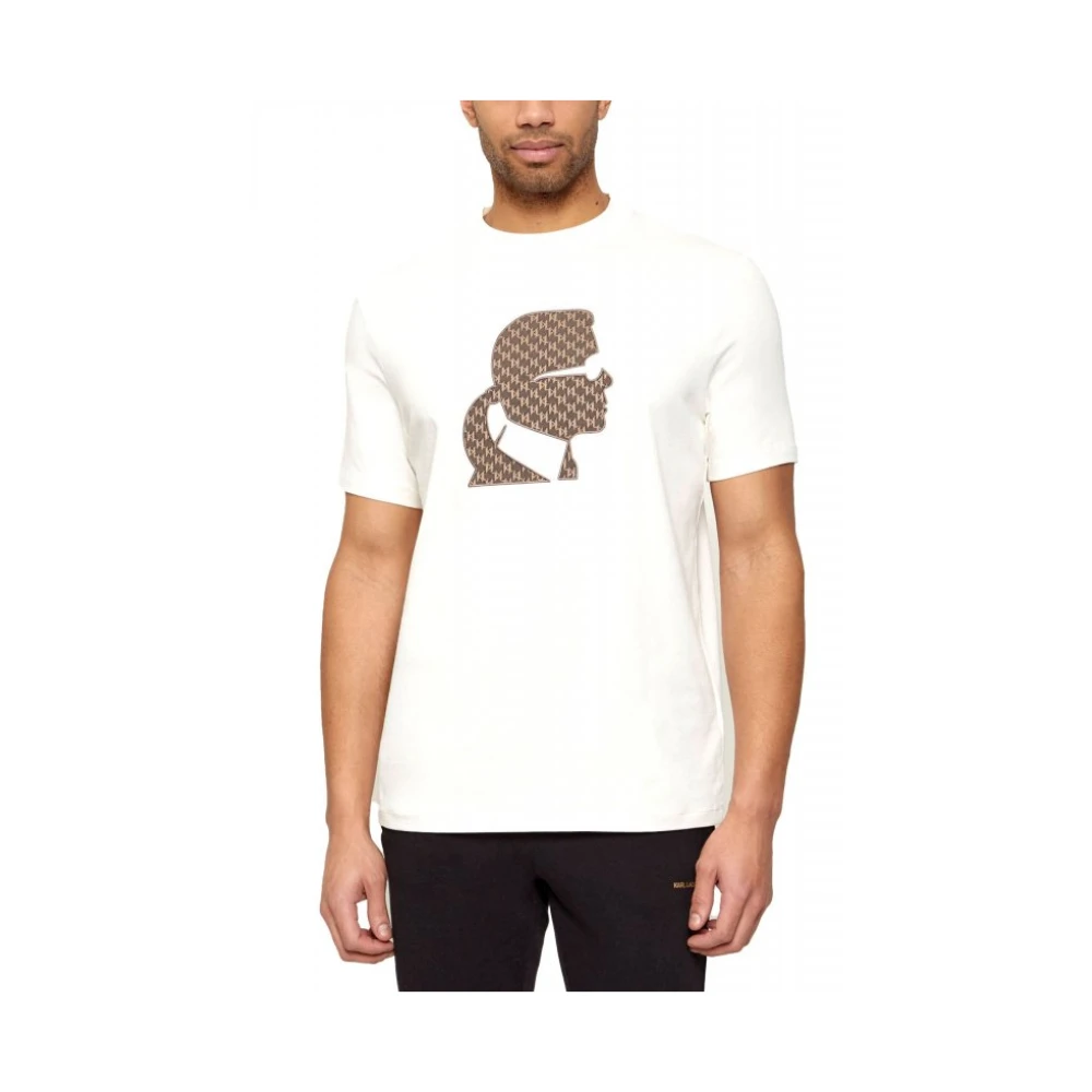 Karl Lagerfeld Men's White T-Shirts, M, T-Shirt
