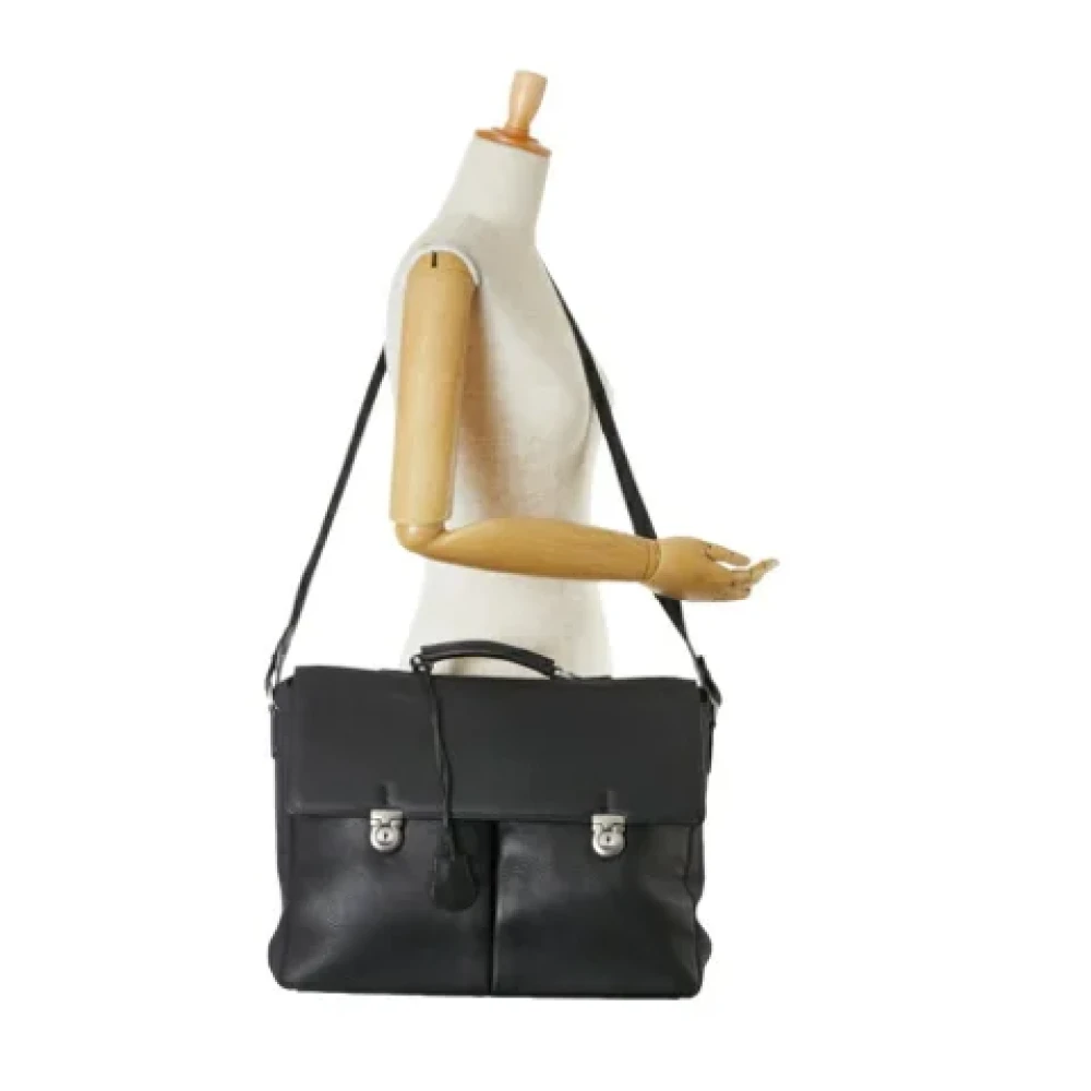 Salvatore Ferragamo Pre-owned Leather handbags Black Dames