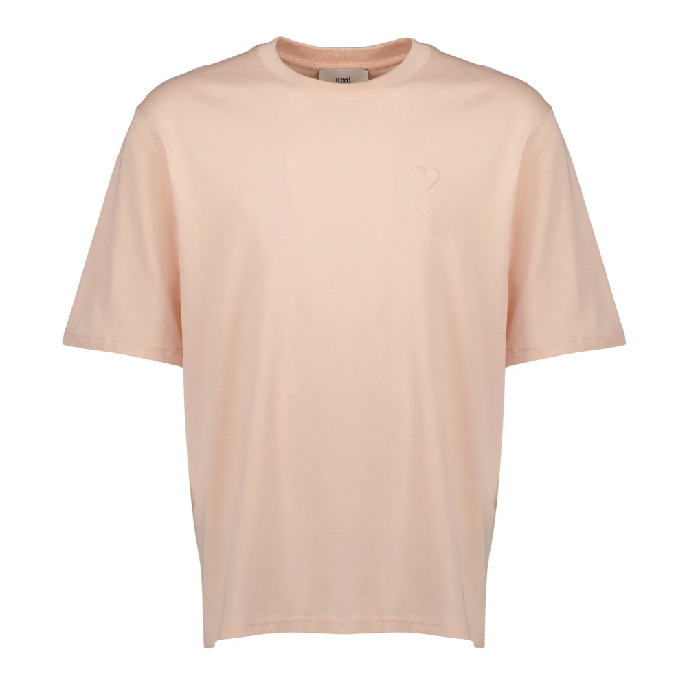 Ami Paris Women's Pink Logo T-Shirt