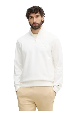 Hög hals med präglad dragkedja sweatshirt
