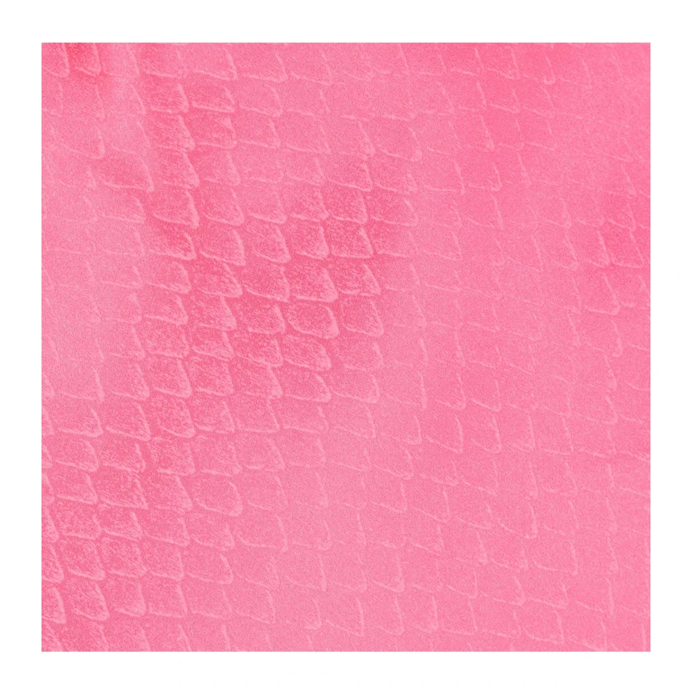 Roberto Cavalli Asymmetrische Zijden Jurk met Ruches Pink Dames