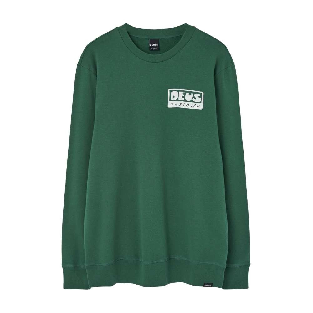 Deus Ex Machina Groene trui met achterprint Green Heren