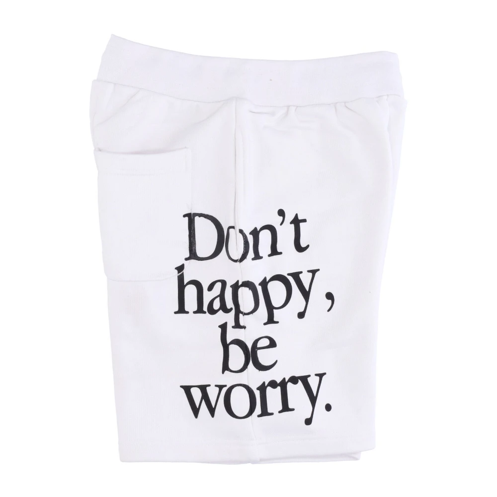 Market Smiley Logo Sweatshorts Elastische Taille White Heren