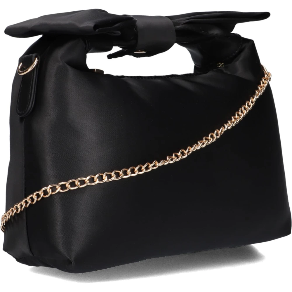 Núnoo Elegante Zwarte Schoudertas Dandy Bow Black Dames