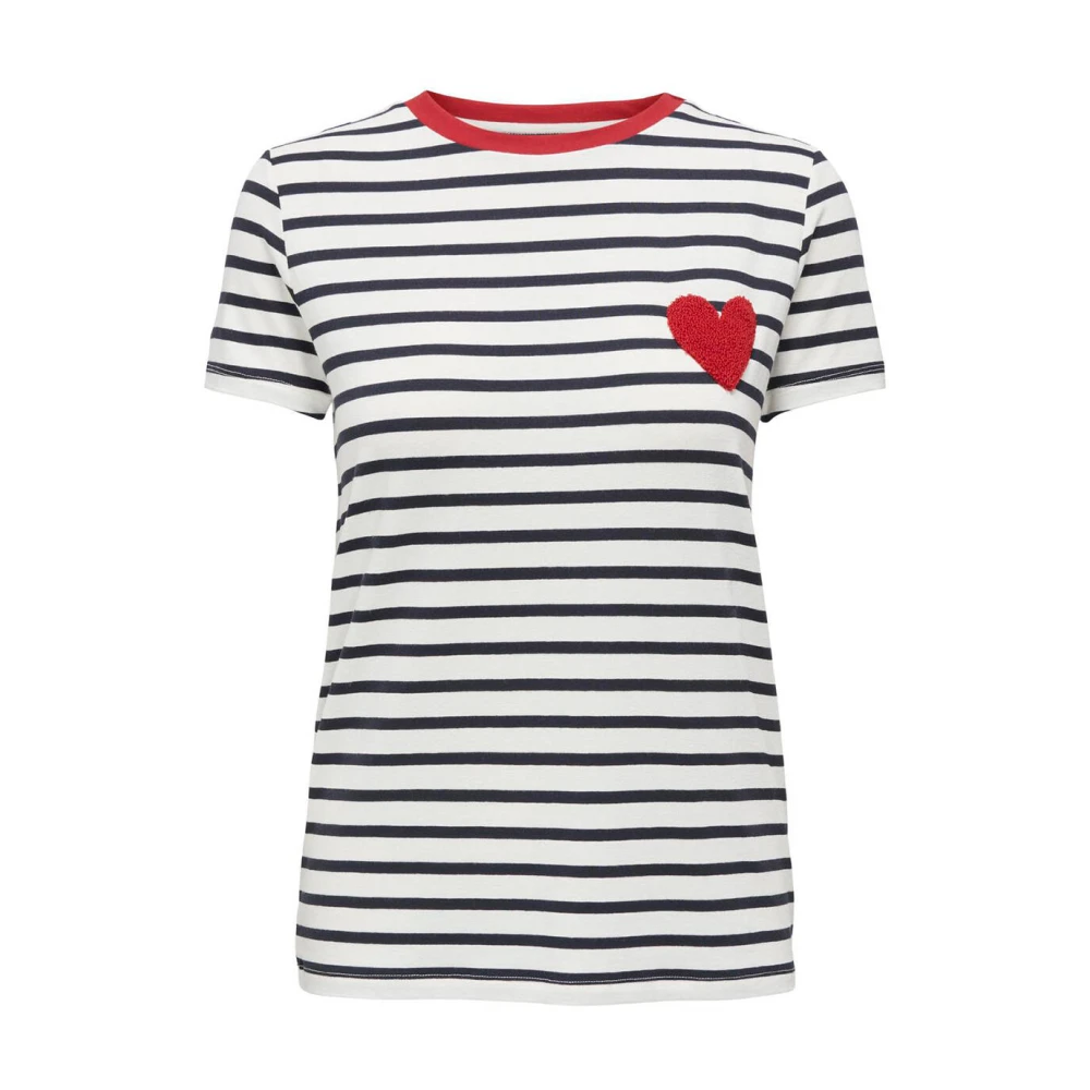 Only Heart Life T-shirt White Dames