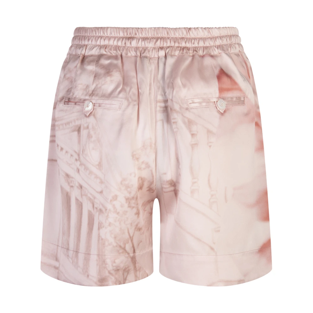 Kiton Zijden Roze Sjaal Pink Dames