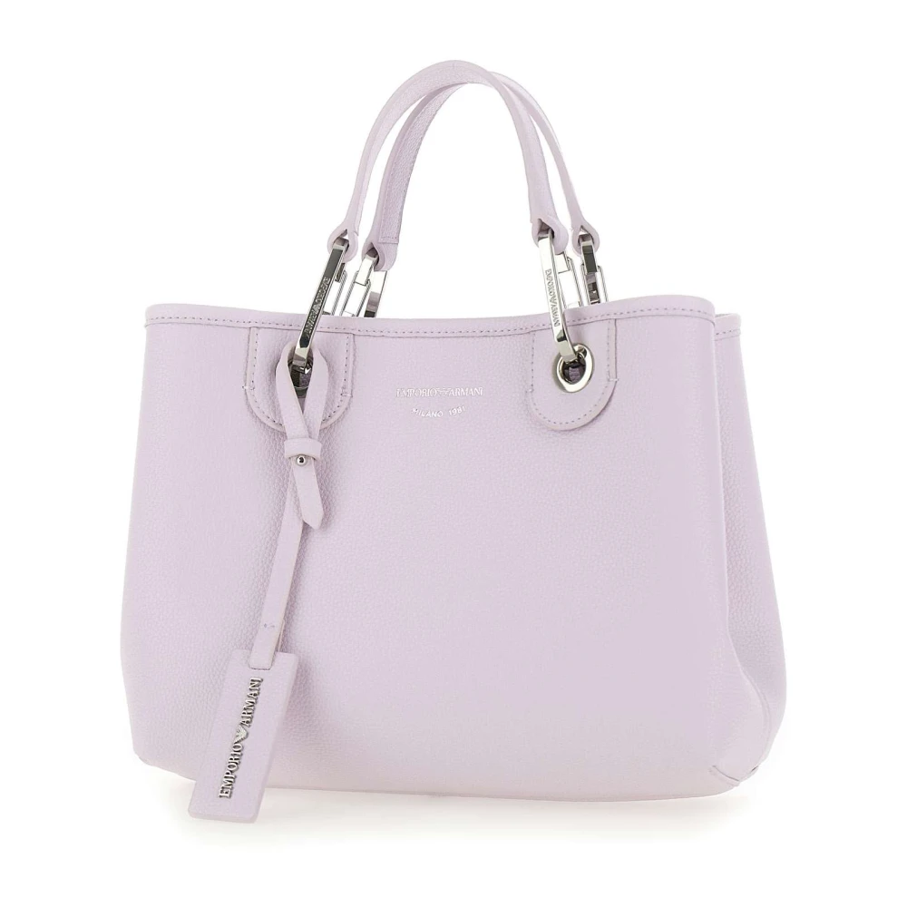 Emporio Armani Roze vegan leren handtas met hertenprint Pink Dames