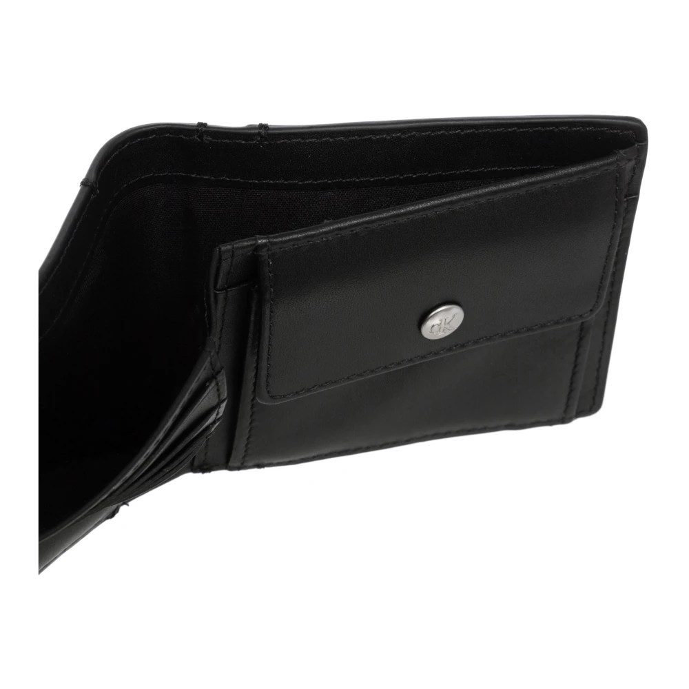 Calvin Klein Jeans Minimalistische Portemonnee met Logo en Kaartsleuven Black Heren