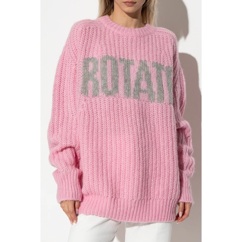 Rotate Birger Christensen Losvallende trui Pink Dames