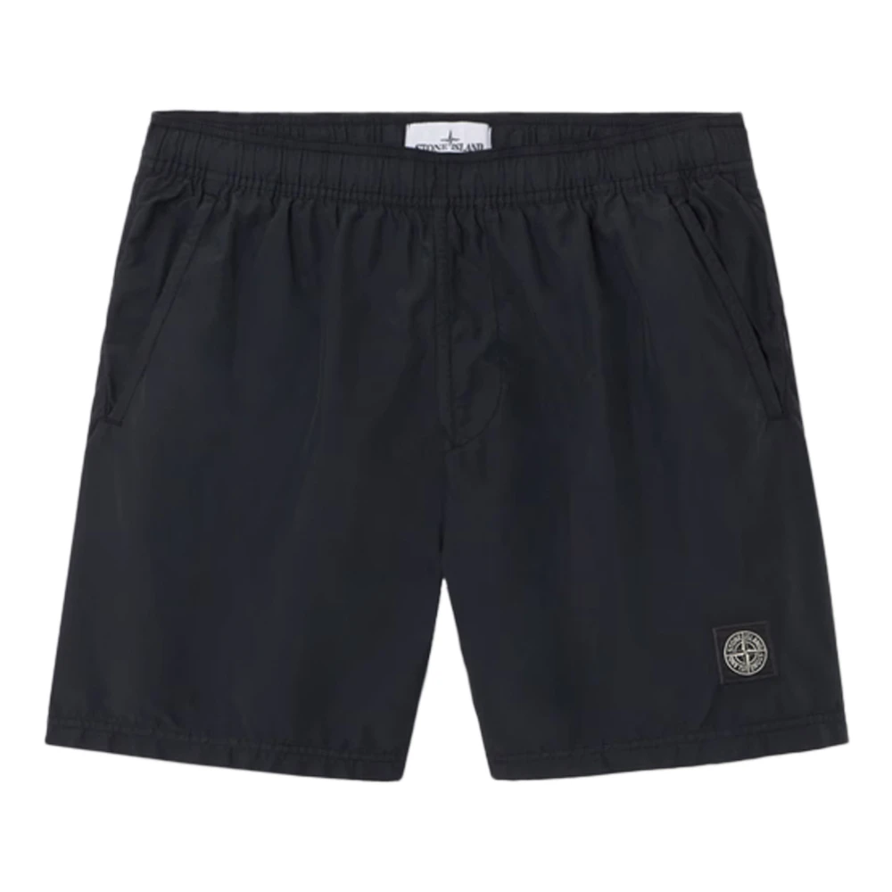 Stone Island Black Beachwear, Male, 2XL, Nylon Metal Swim Shorts