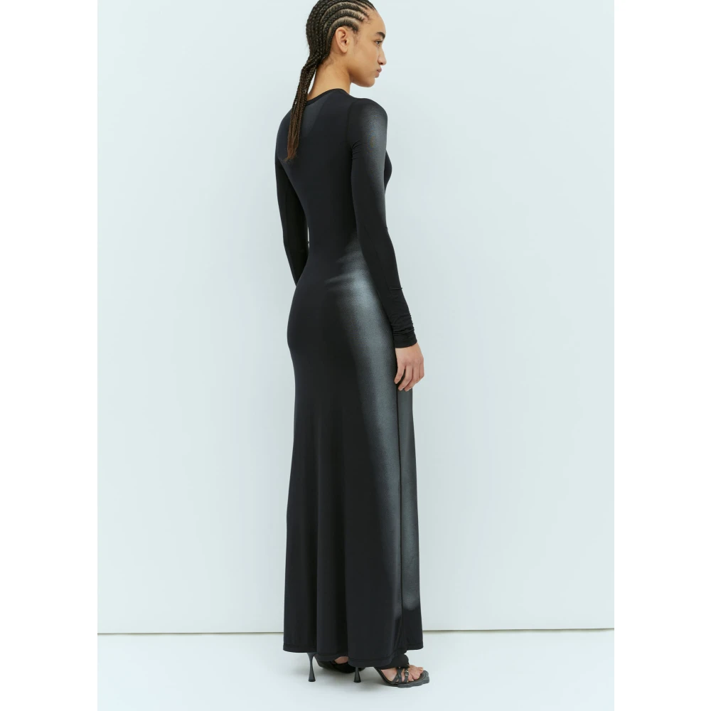 Diesel Metallic Foiled Maxi Jurk Black Dames