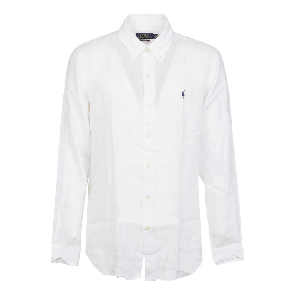Ralph Lauren Sportieve Lange Mouw Shirt White Heren