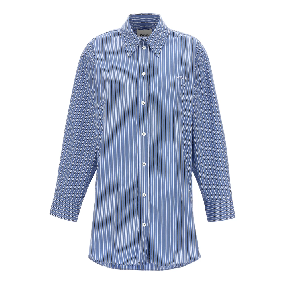 Isabel Marant Kvinno Blå Blusar & Skjortor Dam, S, Bomull, Cylvany Shirt