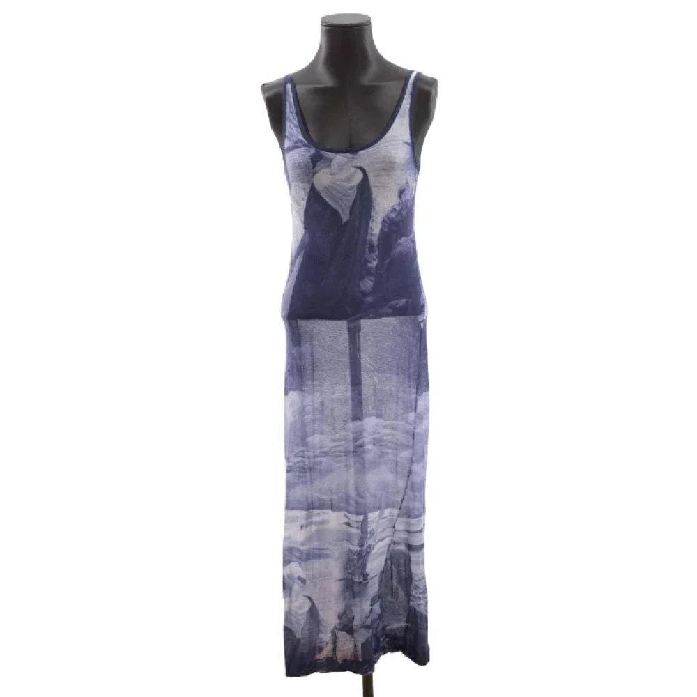 Jean Paul Gaultier Pre-owned Cotton dresses Blue Dames