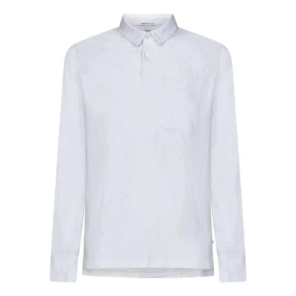 James Perse Witte T-shirts en Polos met Lange Mouwen White Heren