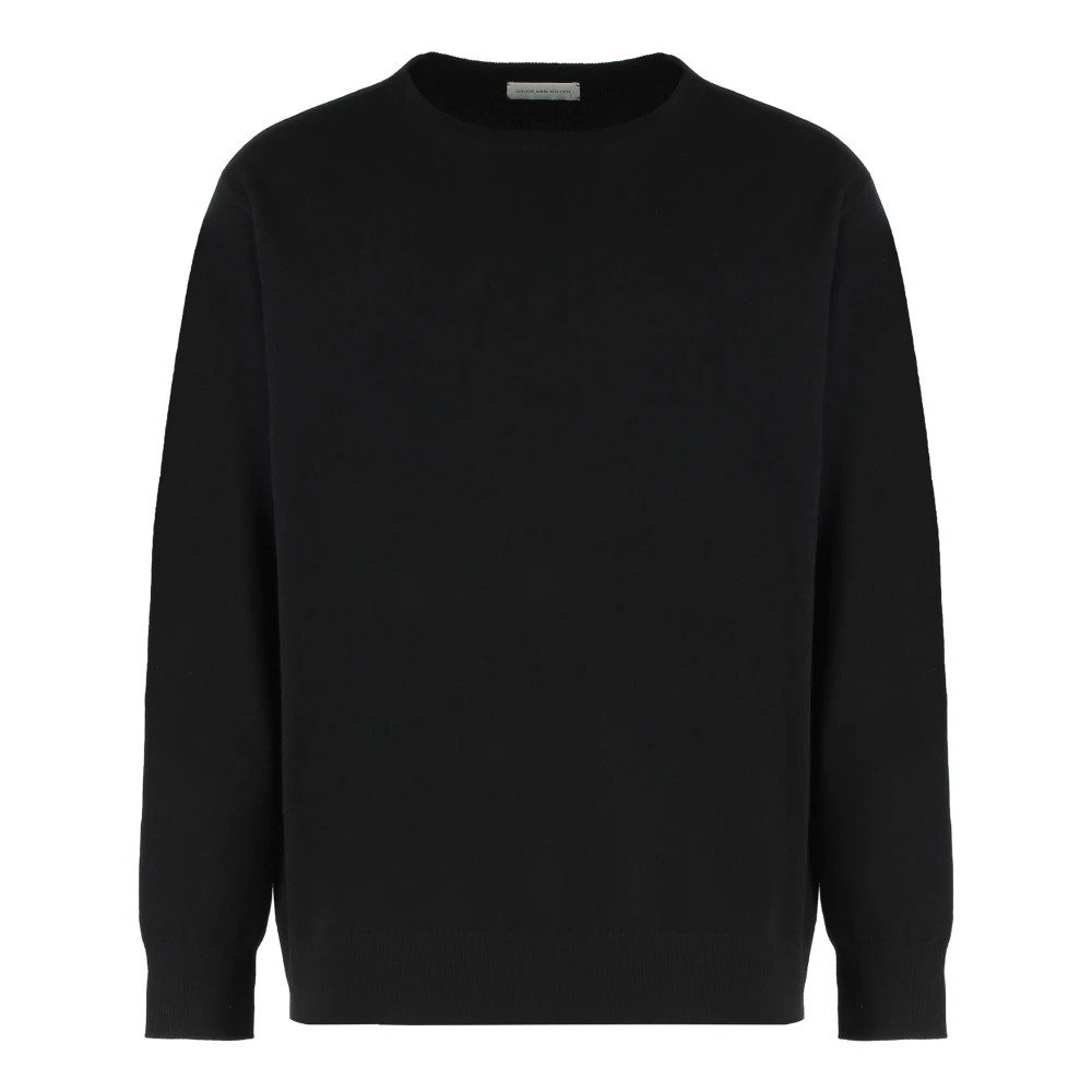 Dries Van Noten Men's Black Cashmere Knitwear, L, Cashmere Jumper