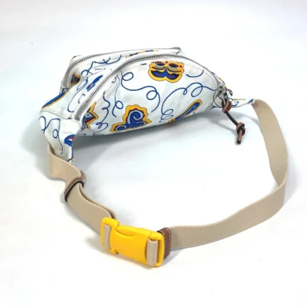 Loewe Pre-owned Fabric crossbody-bags White Heren