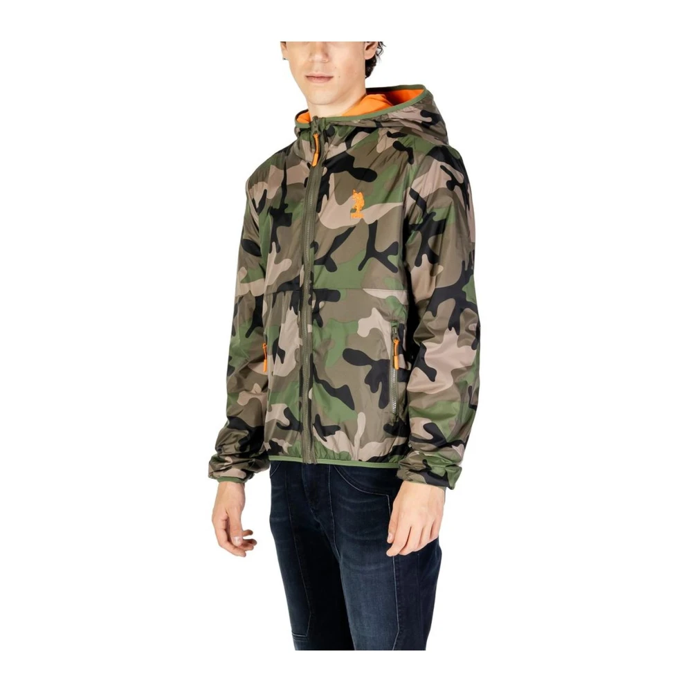 U.s. Polo Assn. Groene Polyamide Volledige Rits Jas Green Heren