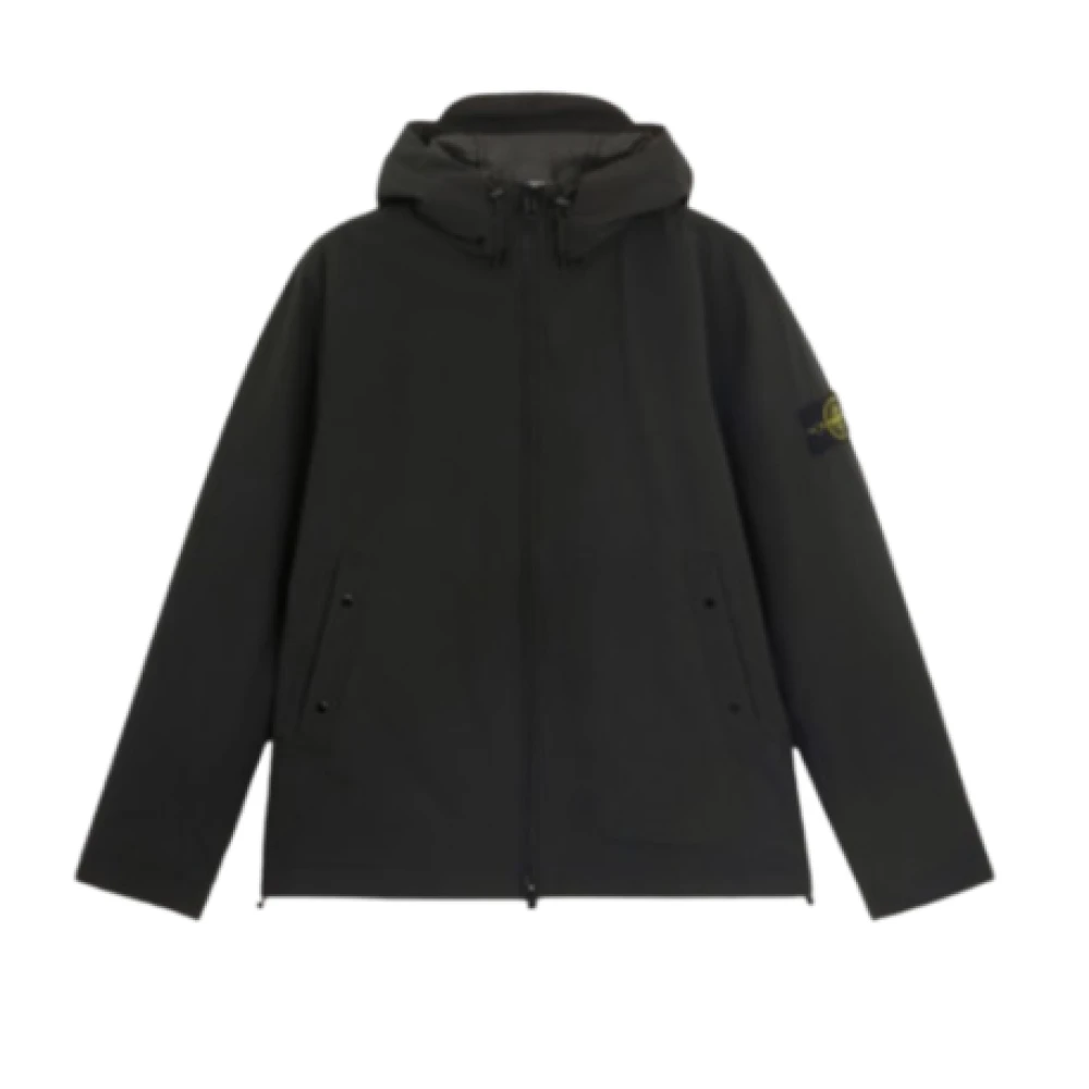 Stone Island 3-Laags Waterdichte Ademende Jas Black Heren