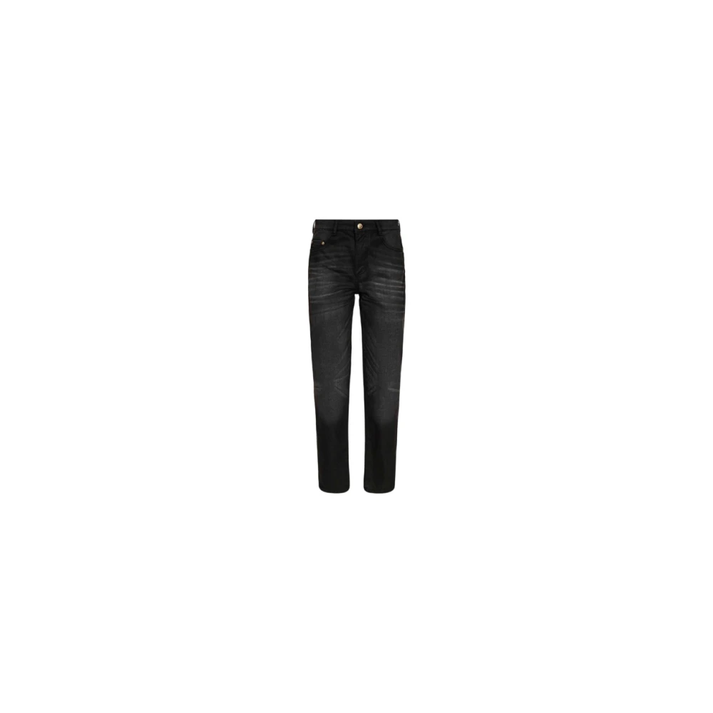 Just Cavalli Zwarte Katoenen Hars Gecoate Slim Jeans Black Dames