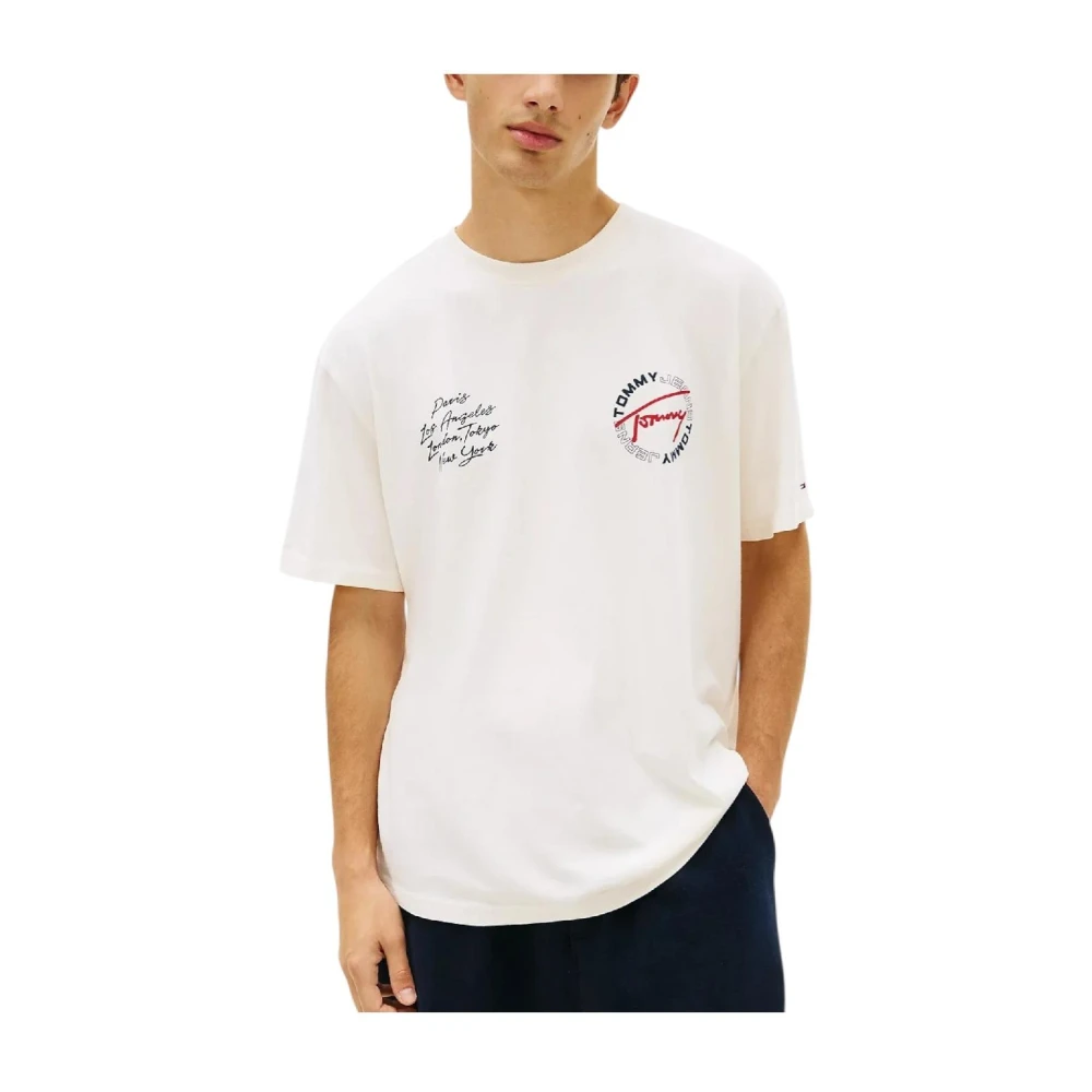 Tommy Hilfiger Men's Beige T-Shirts - T-Shirts - Xl - Tops