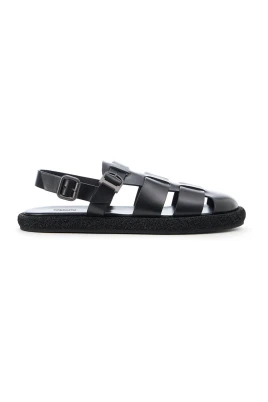 Vävda Flat Sandaler med Remmar