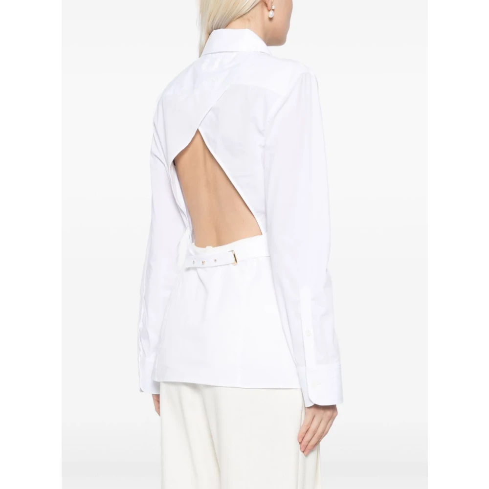 Jacquemus Witte Blouse Met Uitsnijding Elegante Stijl White Dames
