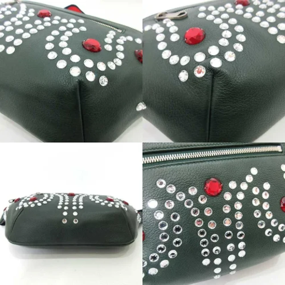 Gucci Vintage Pre-owned Leather gucci-bags Green Dames