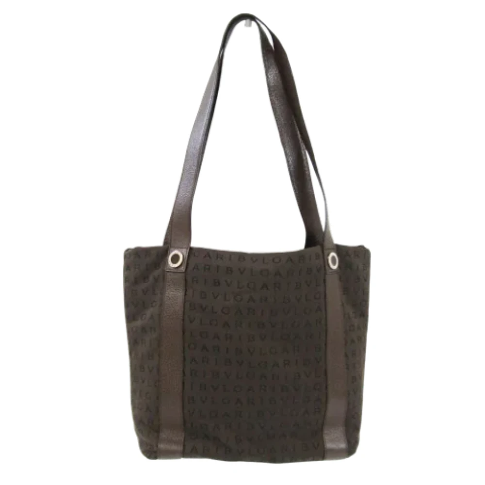 Bvlgari Vintage Pre-owned Leather handbags Brown Dames