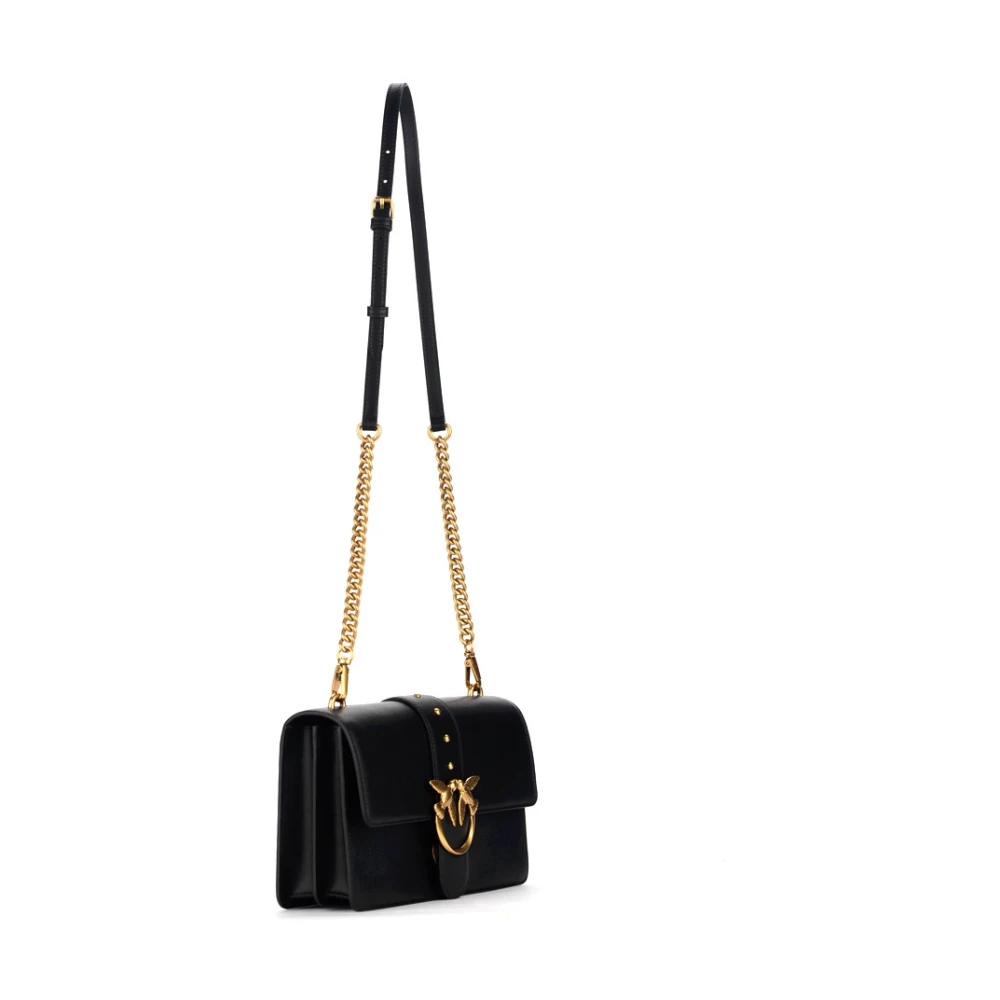 pinko Klassieke Love Bag in zwart leer Black Dames