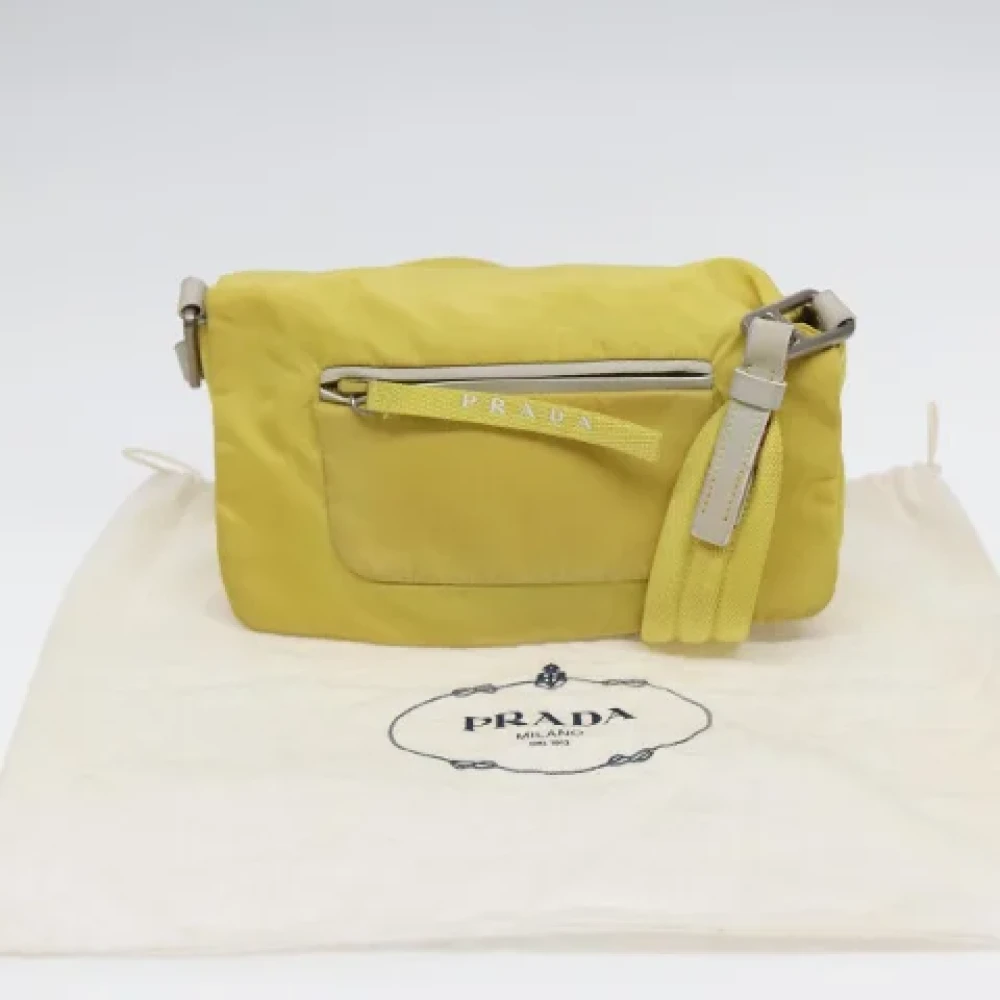 Prada Vintage Pre-owned Nylon prada-bags Yellow Dames