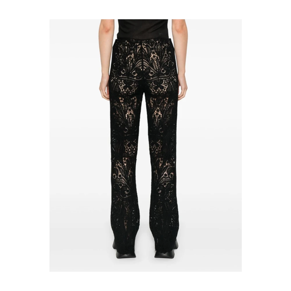 Twinset Zwarte wollen blend broek Black Dames