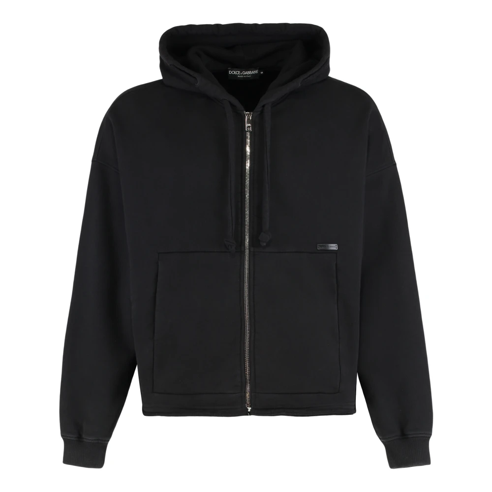 Dolce & Gabbana Men's Black Zip-Throughs, Xs, Zip-Up Hoodie