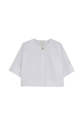 Kortärmad skjorta med broderad patch