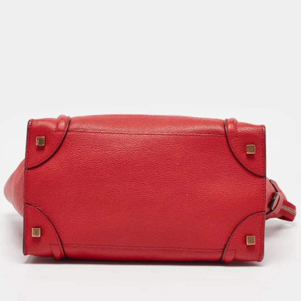 Celine Vintage Pre-owned Leather totes Red Dames