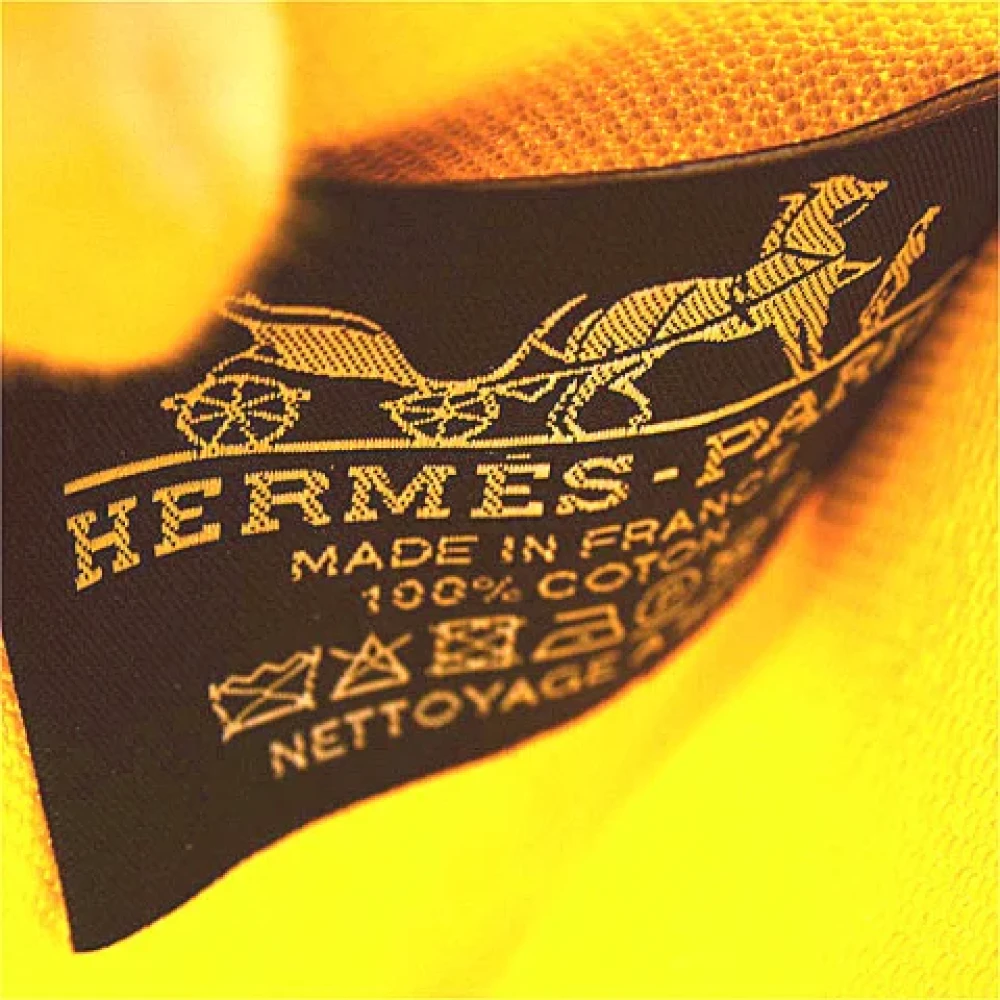 Hermès Vintage Pre-owned Cotton pouches Yellow Dames