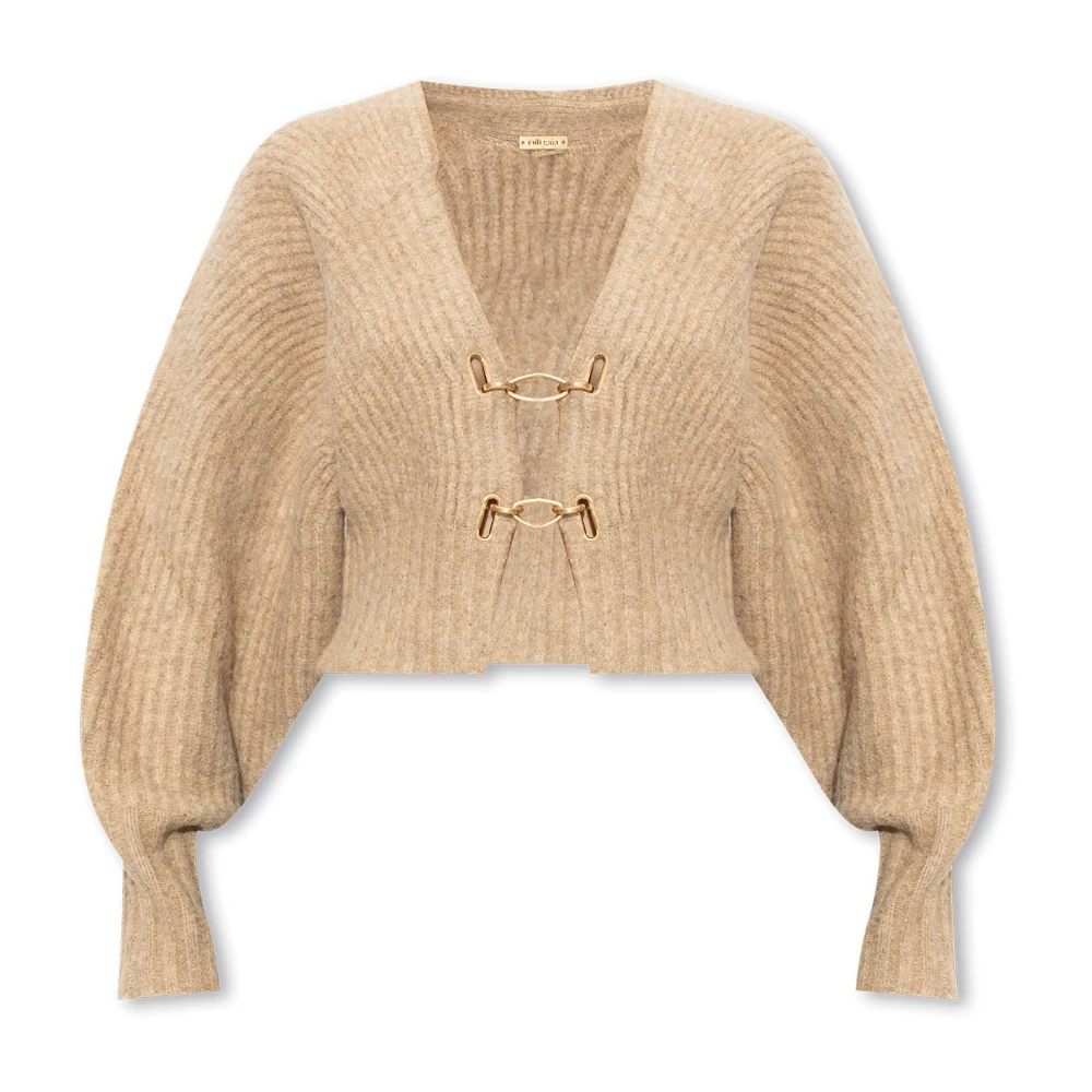 Cult Gaia Geribbelde cardigan 'Casella' Beige Dames