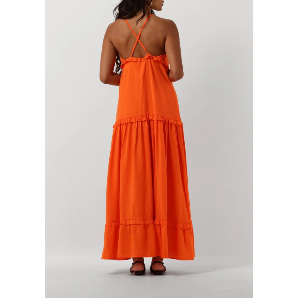 Y.A.S Oranje Strap Maxi Jurk Orange Dames
