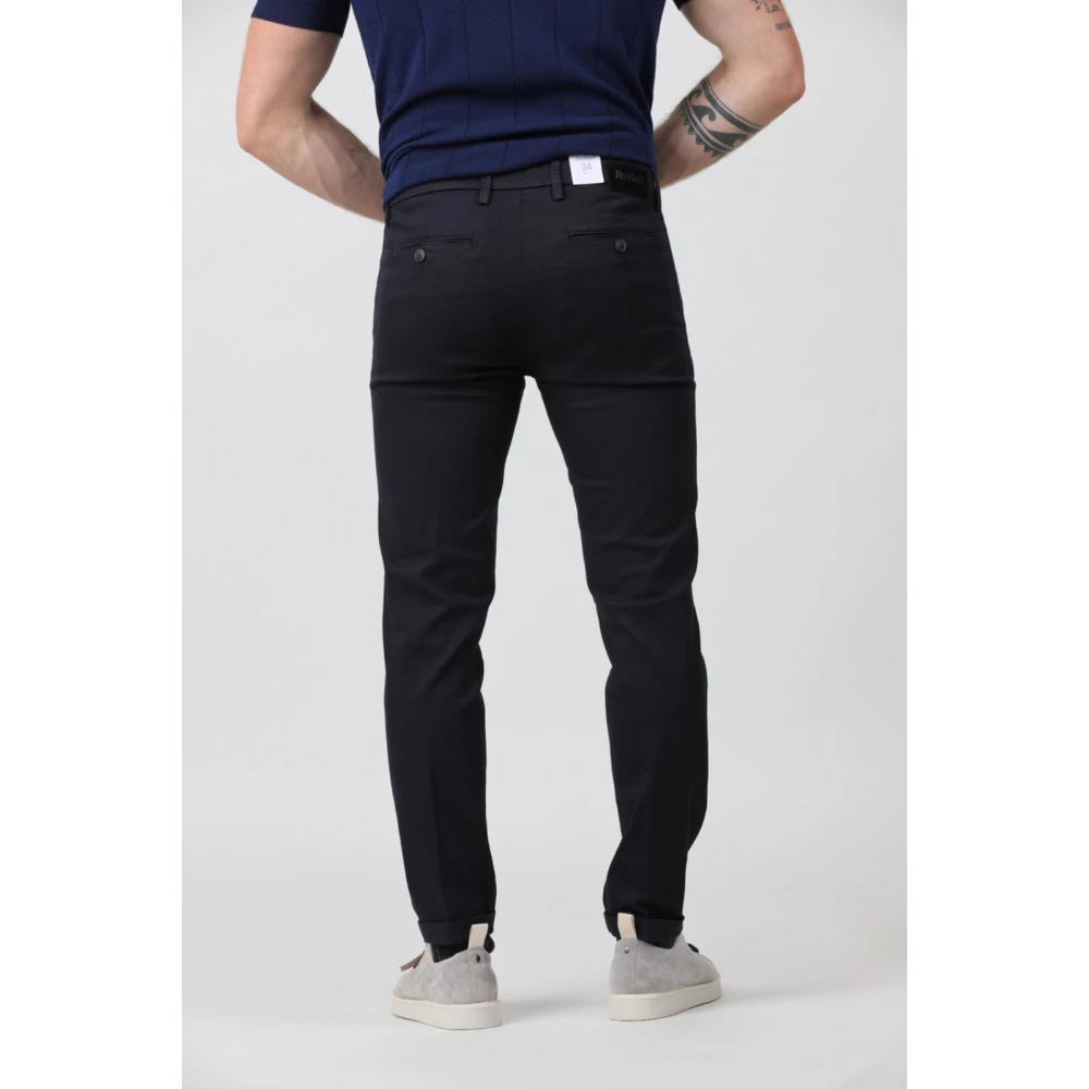 Re-Hash Mucha 10 Chinos met omgeslagen zoom Blue Heren