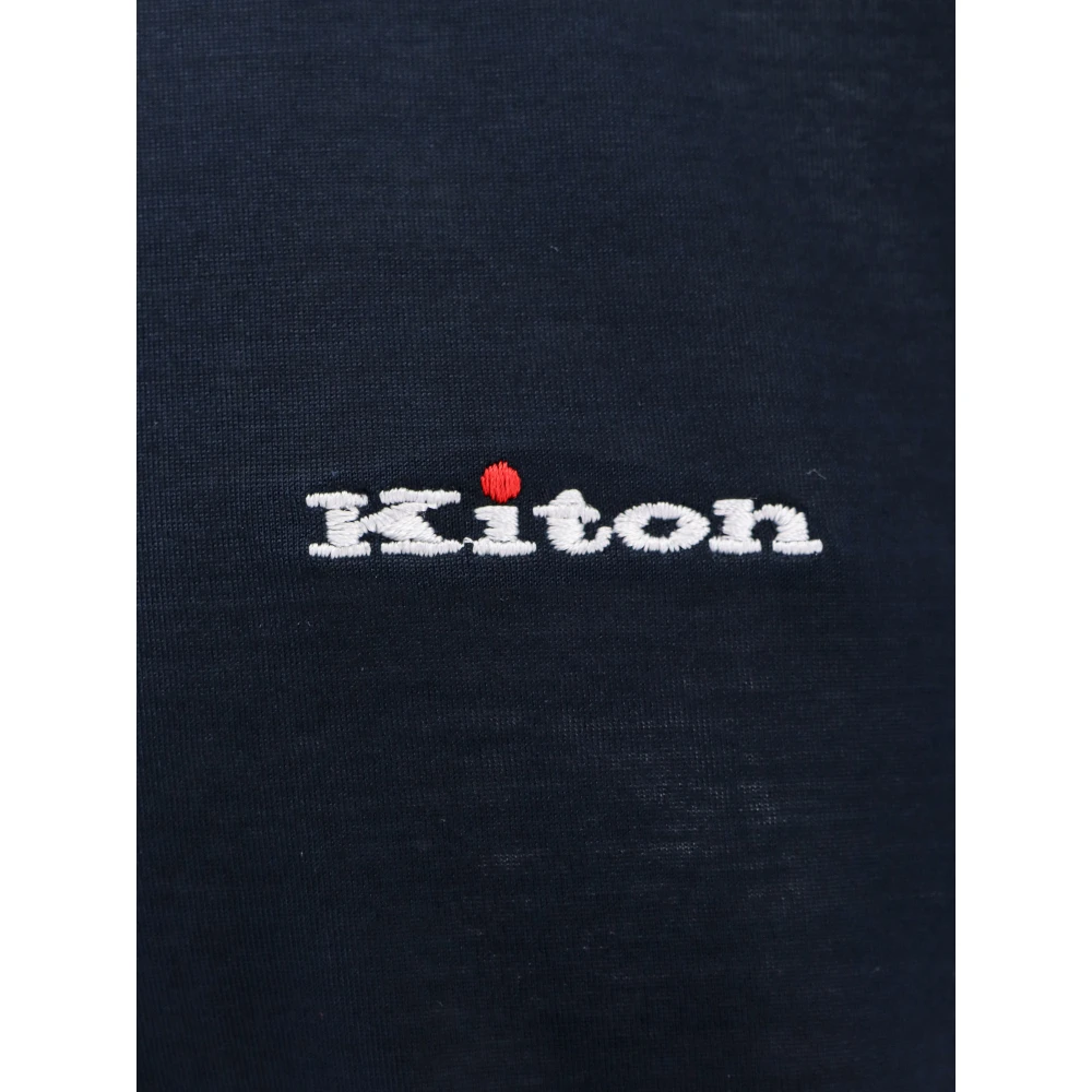 Kiton T-Shirts Blue Heren