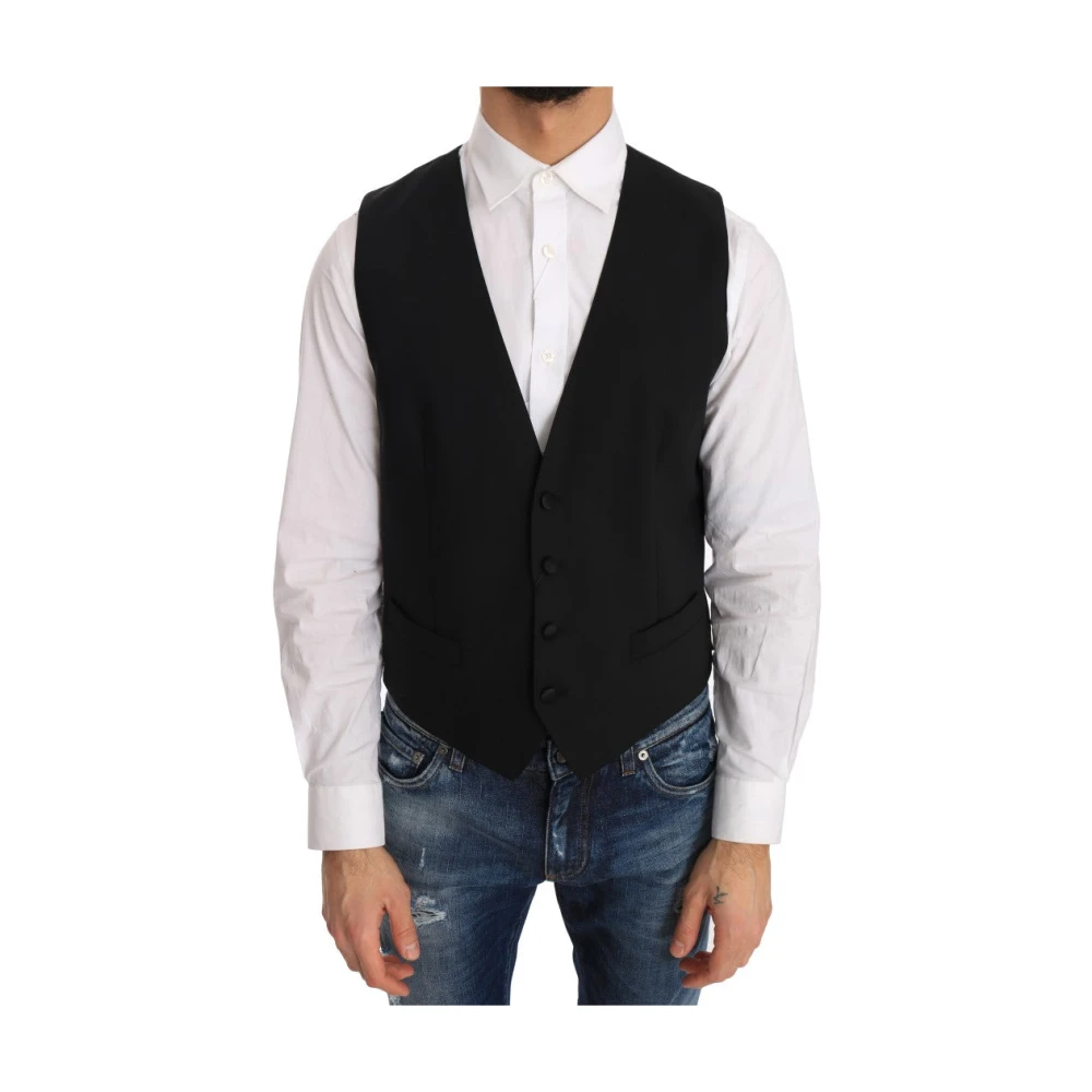 Dolce & Gabbana Men's Black Elegant Formal Vest