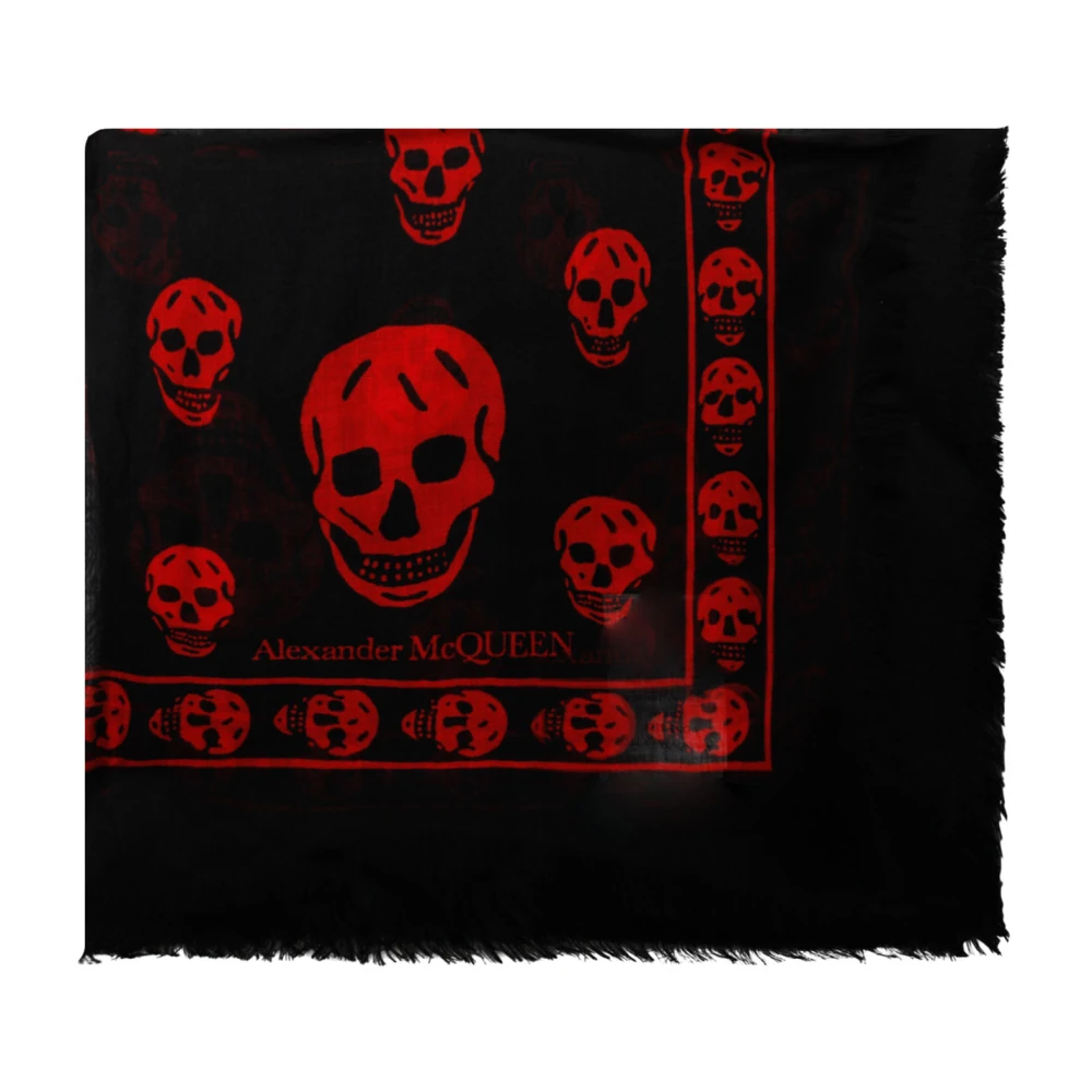 alexander mcqueen Zwarte Sjaal Collectie Black Heren