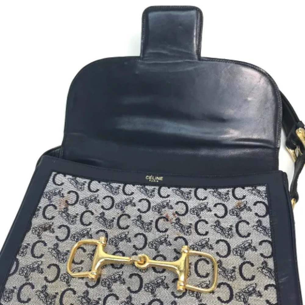 Celine Vintage Pre-owned Fabric shoulder-bags Blue Dames